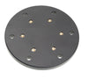 Mounting Plate Round. - Diameter: 100 mm. (Black) - For Hollow Core Pedestals